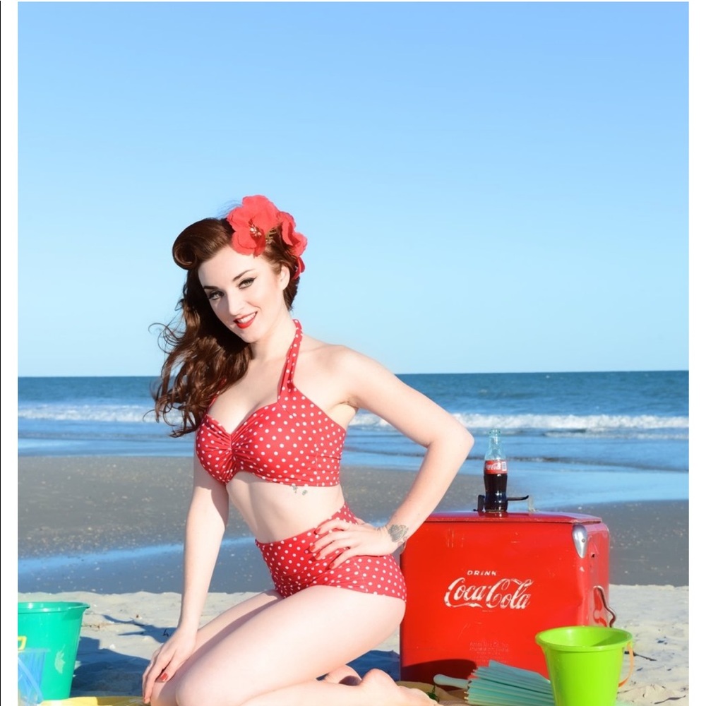 Red Dolly Swimwear Bella Red Suit